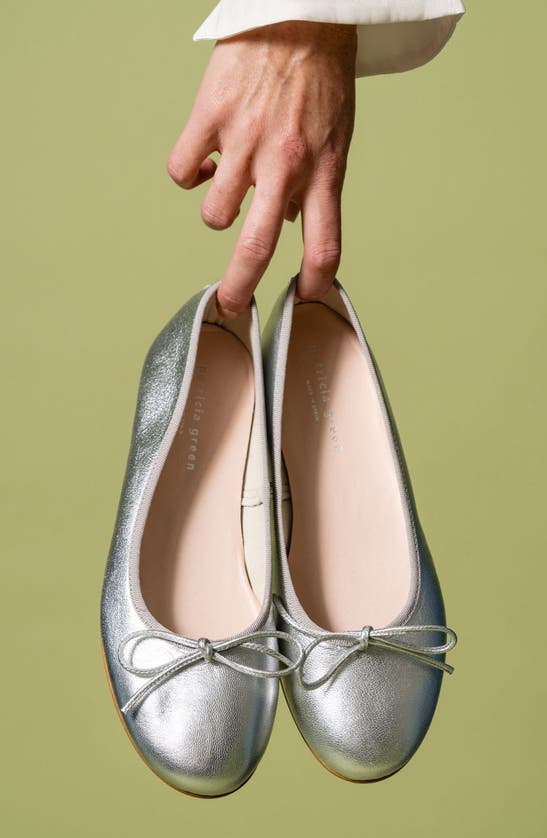 Shop Patricia Green Skim Ballerina Flat In Silver