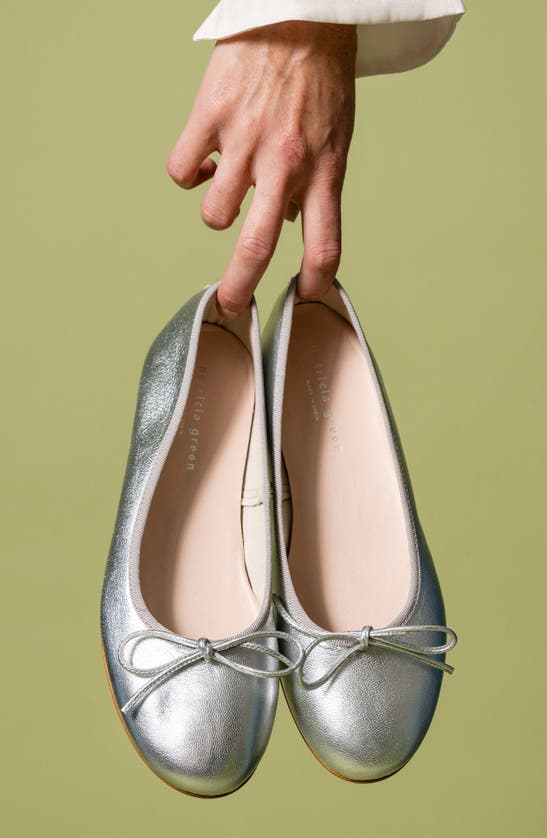 Patricia Green Skim Ballerina Flat In Silver