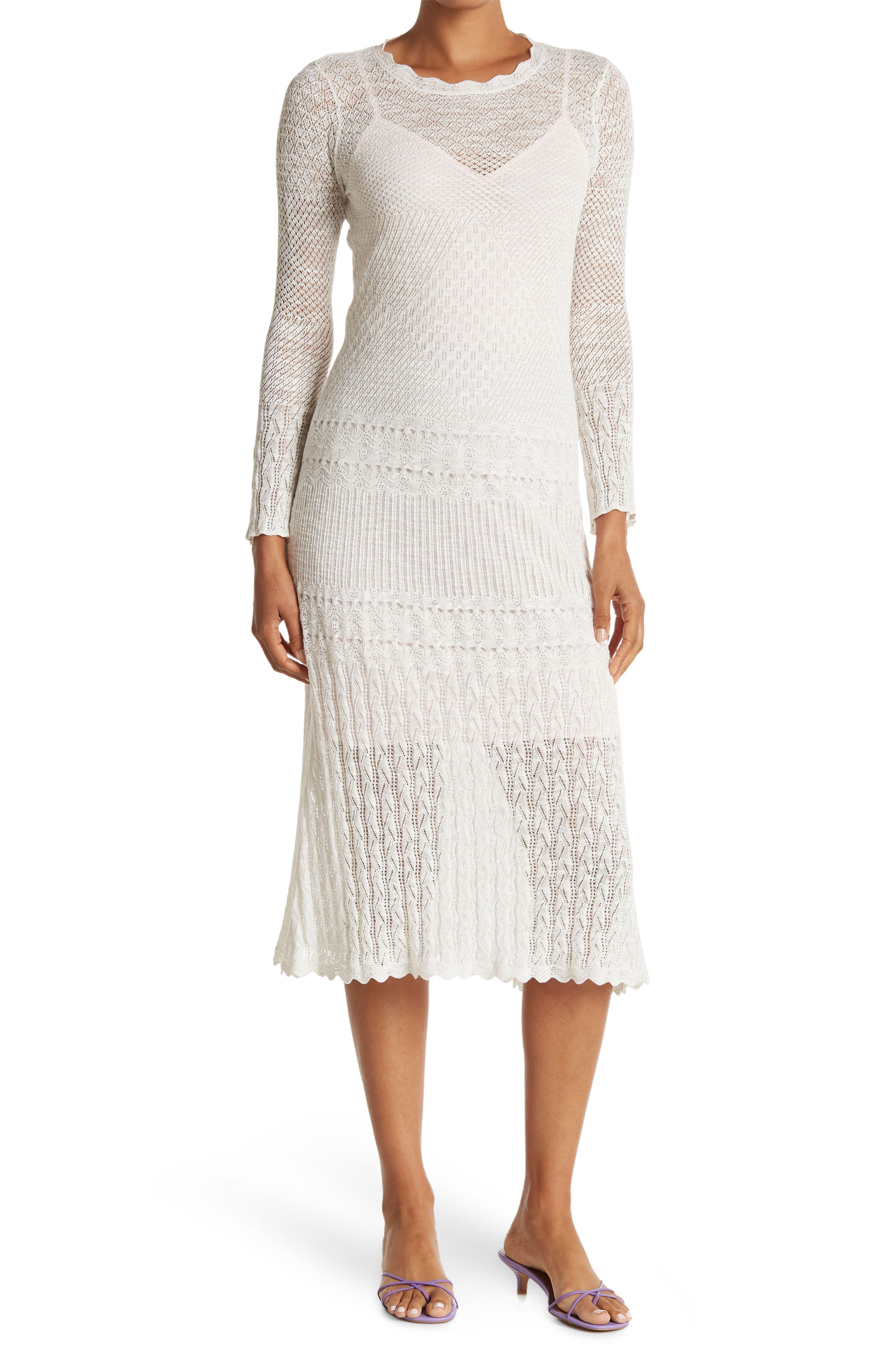 rebecca taylor long sleeve pointelle dress