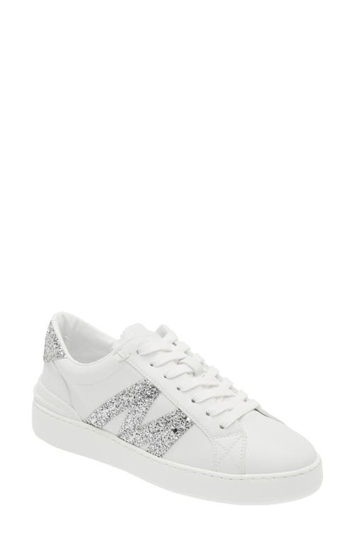 Moncler Monaco M Low Top Sneaker In White/silver