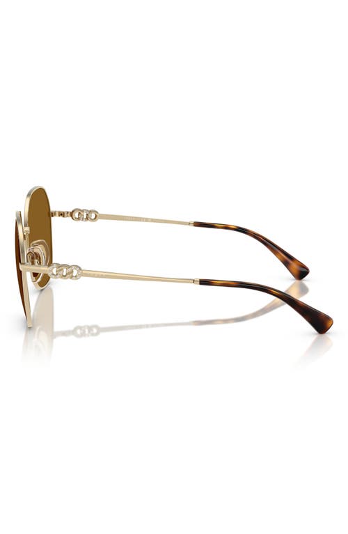Vogue 55mm Gradient Irregular Sunglasses In Pale Gold Polarized