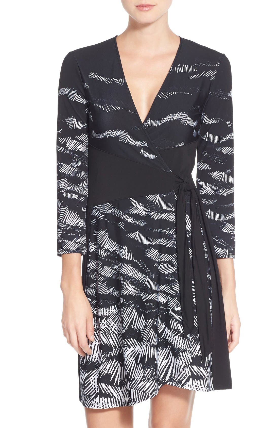 BCBGMAXAZRIA Print Jersey Wrap Dress | Nordstrom