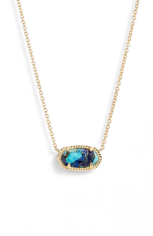 Kendra Scott Elisa Birthstone Pendant Necklace In Bronze Vnd Turq