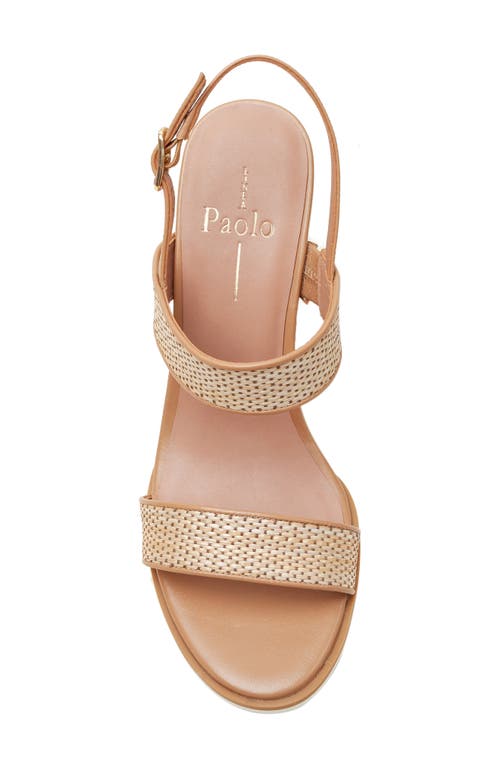 Shop Linea Paolo Edith Wedge Sandal In Tan/desert