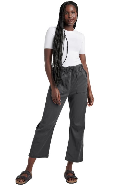 Shop Splendid Gianna Crop Drawstring Pants In Lead