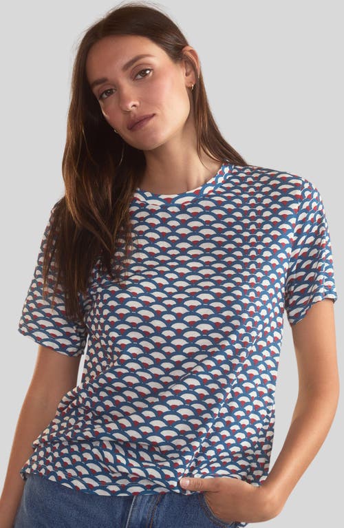 Cynthia Rowley Fanfare Tee In Navy White