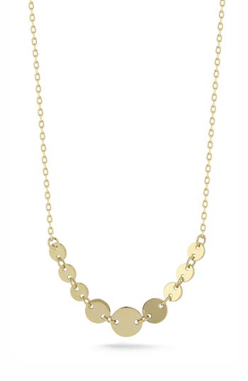 Ember Fine Jewelry 14k Gold Graduated Disc Necklace In Gold