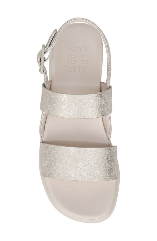 Naturalizer Coast Slingback Platform Sandal In Gold Faux Leather