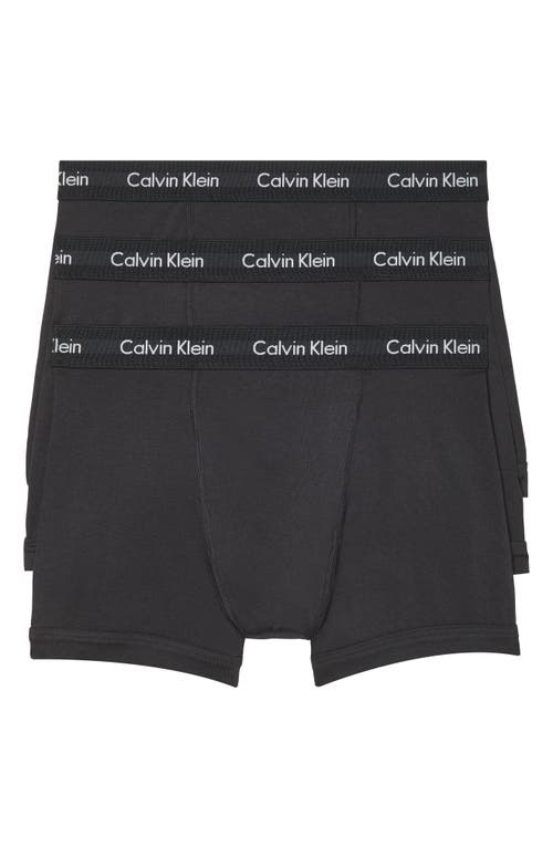 Calvin Klein 3-Pack Stretch Cotton Boxer Briefs in Ub1 Black