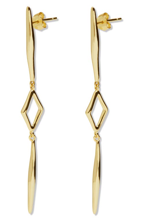 Triangle Drop Earrings in Gold