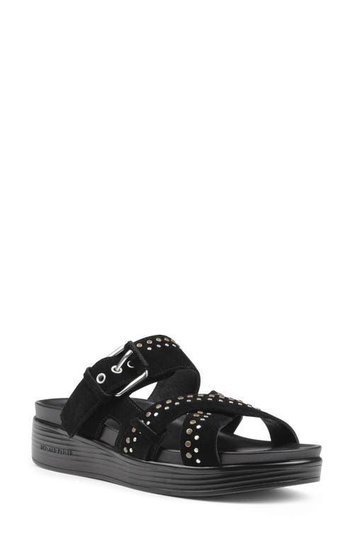 Shop Donald Pliner Platform Wedge Slide Sandal In Black