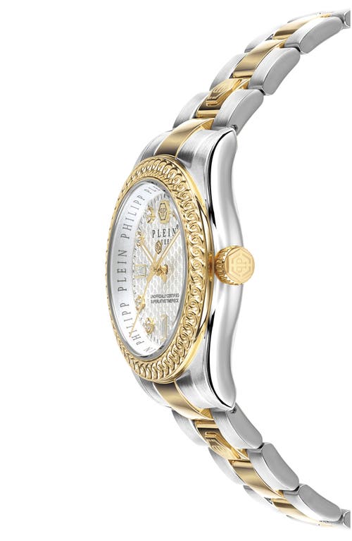 Shop Philipp Plein Queen Bracelet Watch, 36mm In Gold/stainless Steel