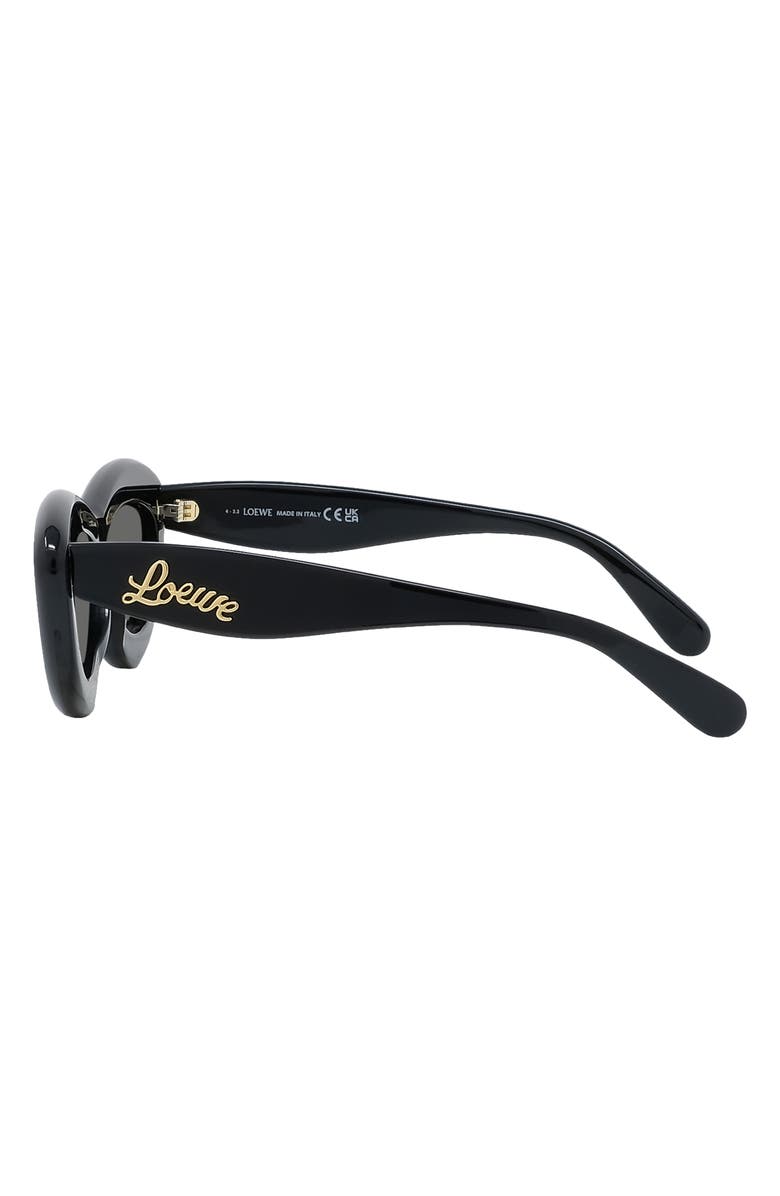 Loewe Curvy Logo 54mm Cat Eye Sunglasses, Alternate, color, 