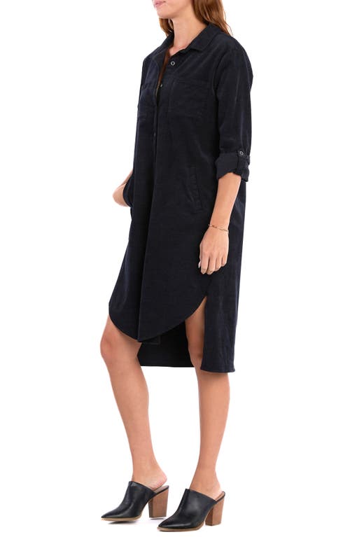 WASH LAB DENIM WASH LAB DENIM CHILL OUT HIGH-LOW CORDUROY SHIRTDRESS