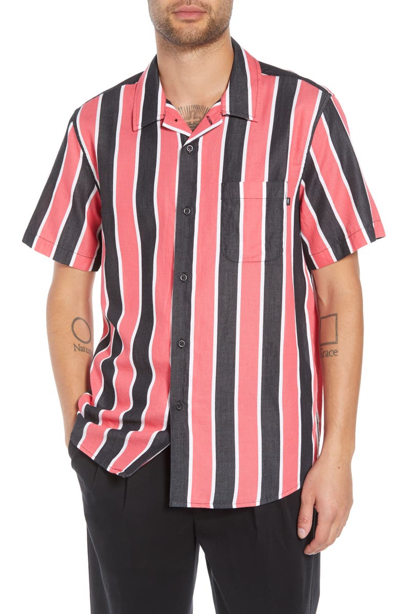 Obey Wicker Stripe Camp Shirt | Nordstrom
