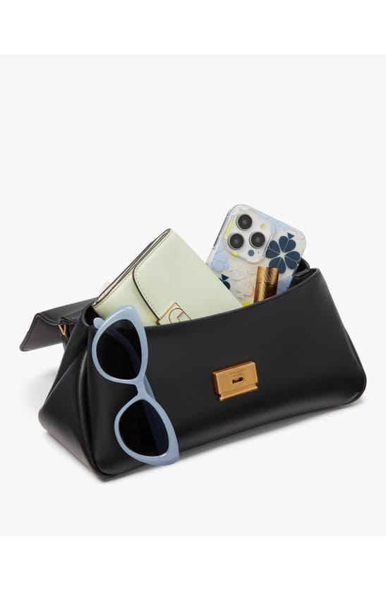 Shop Kate Spade New York Grace Smooth Leather Convertible Shoulder Bag In Black