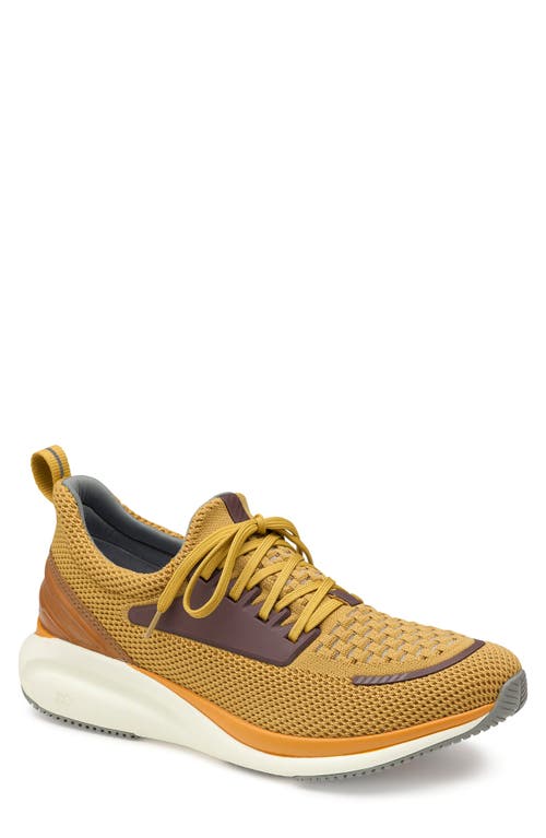 Shop Johnston & Murphy Xc4® Tr1 Waterproof Sneaker In Gold Knit/full Grain