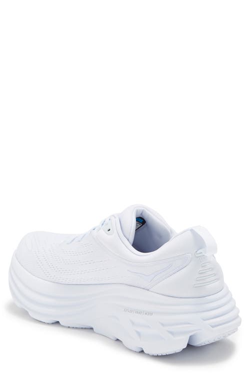 Shop Hoka Bondi 8 Running Shoe In White/white