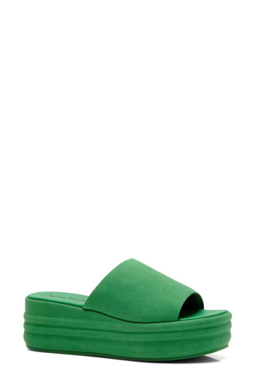 Free People Harbor Platform Sandal in Kelly Green