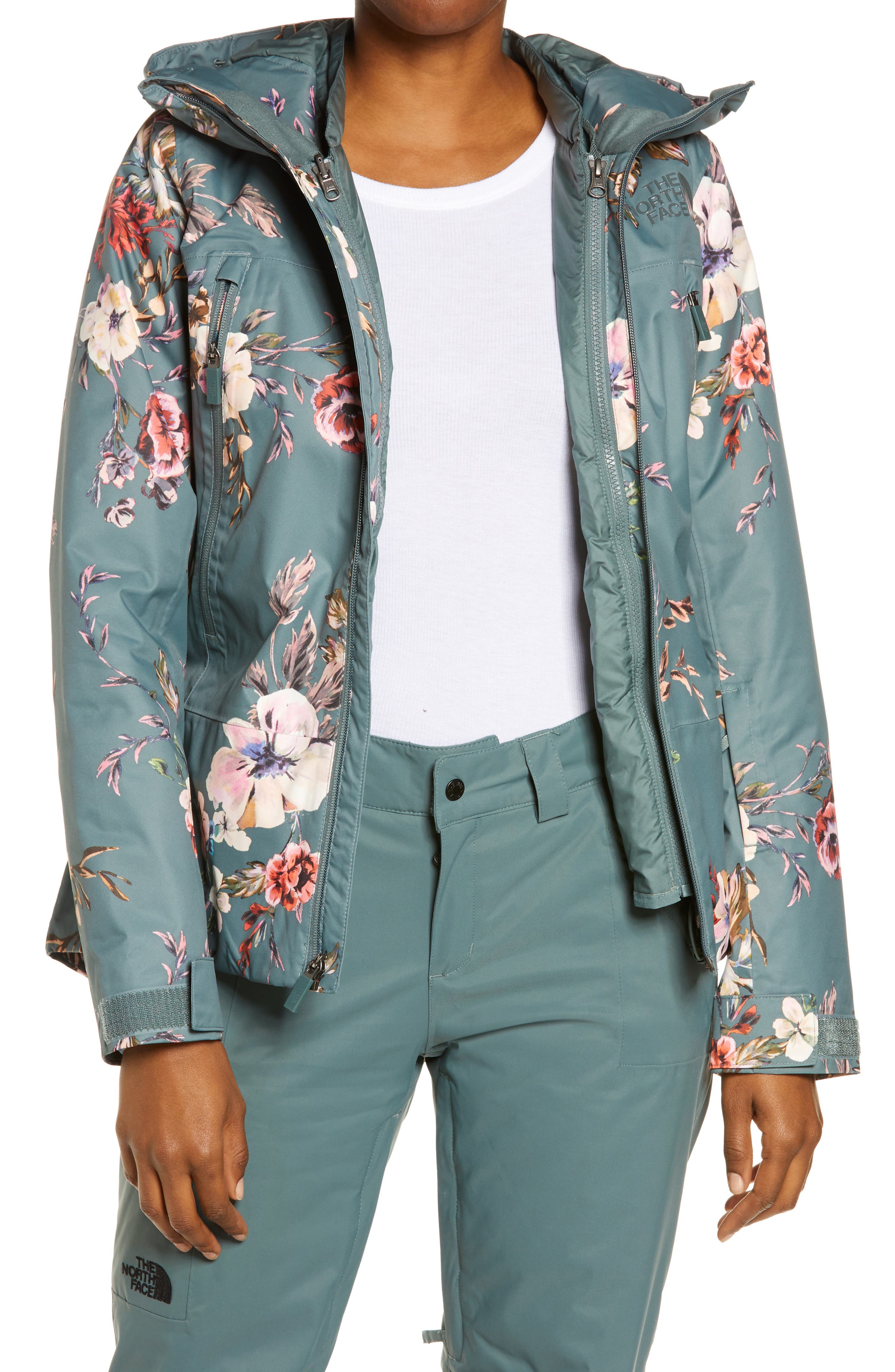 dark green rain jacket