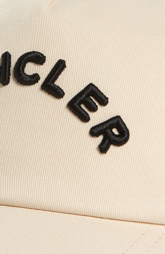 Shop Moncler Embroidered Logo Gabardine Baseball Cap In White