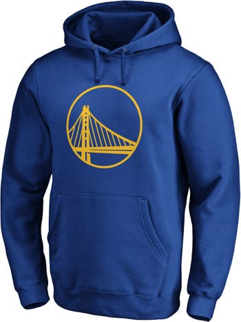 Men's Fanatics Branded Heather Gray Golden State Warriors Team Primary Logo  Fitted Pullover Hoodie