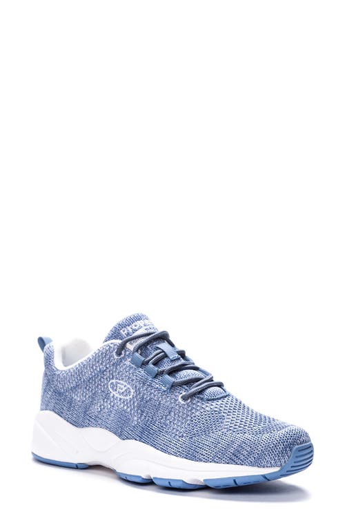 Propét Propet Stability Fly Sneaker In Denim/white Fabric
