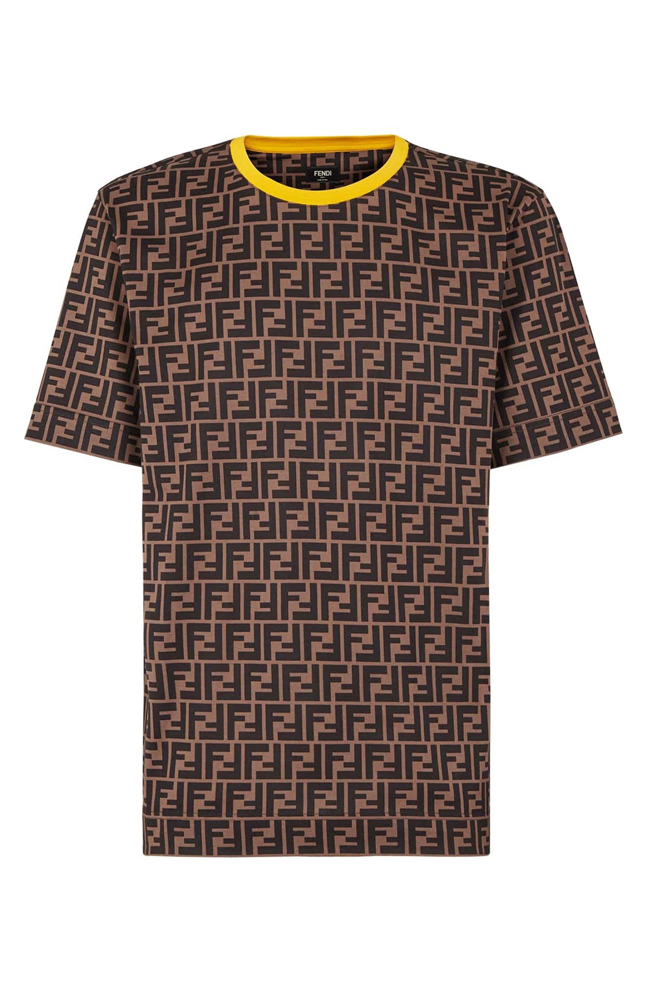 Fendi FF Logo Print Cotton T-Shirt 