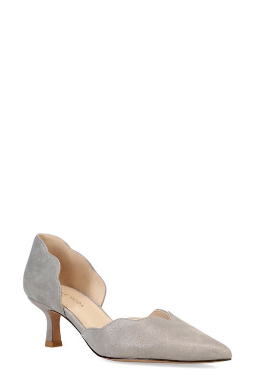 Pelle Moda Keala d'Orsay Pump in Pewter 