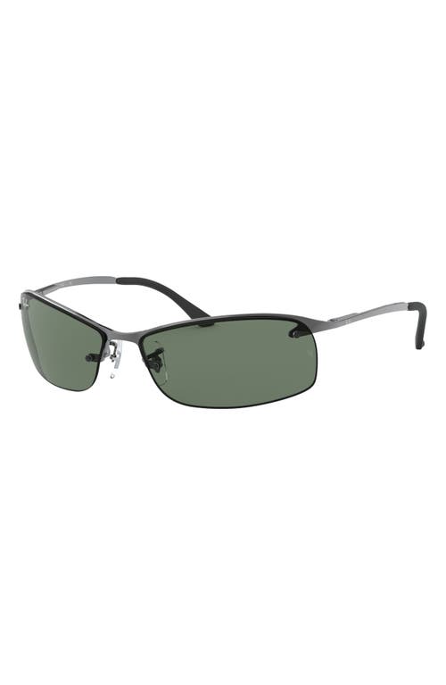 Shop Ray Ban Ray-ban 60mm Polarized Aviator Sunglasses In Gunmetal/green