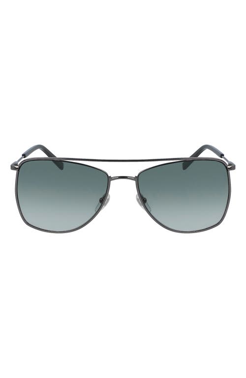 MCM 58mm Navigator Sunglasses in Green/Green Gradient