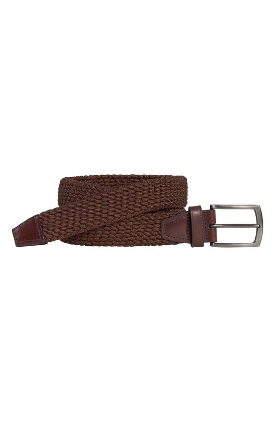 Johnston & Murphy Stretch Knit Belt In Brown