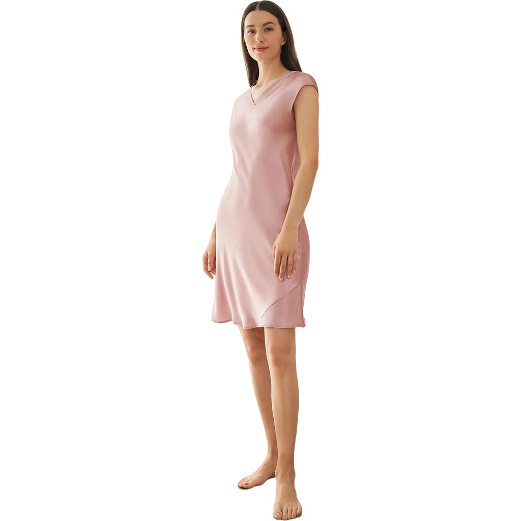 Lilysilk 22 Momme Relaxed Fit Long Silk Nightgown In Rosy Pink