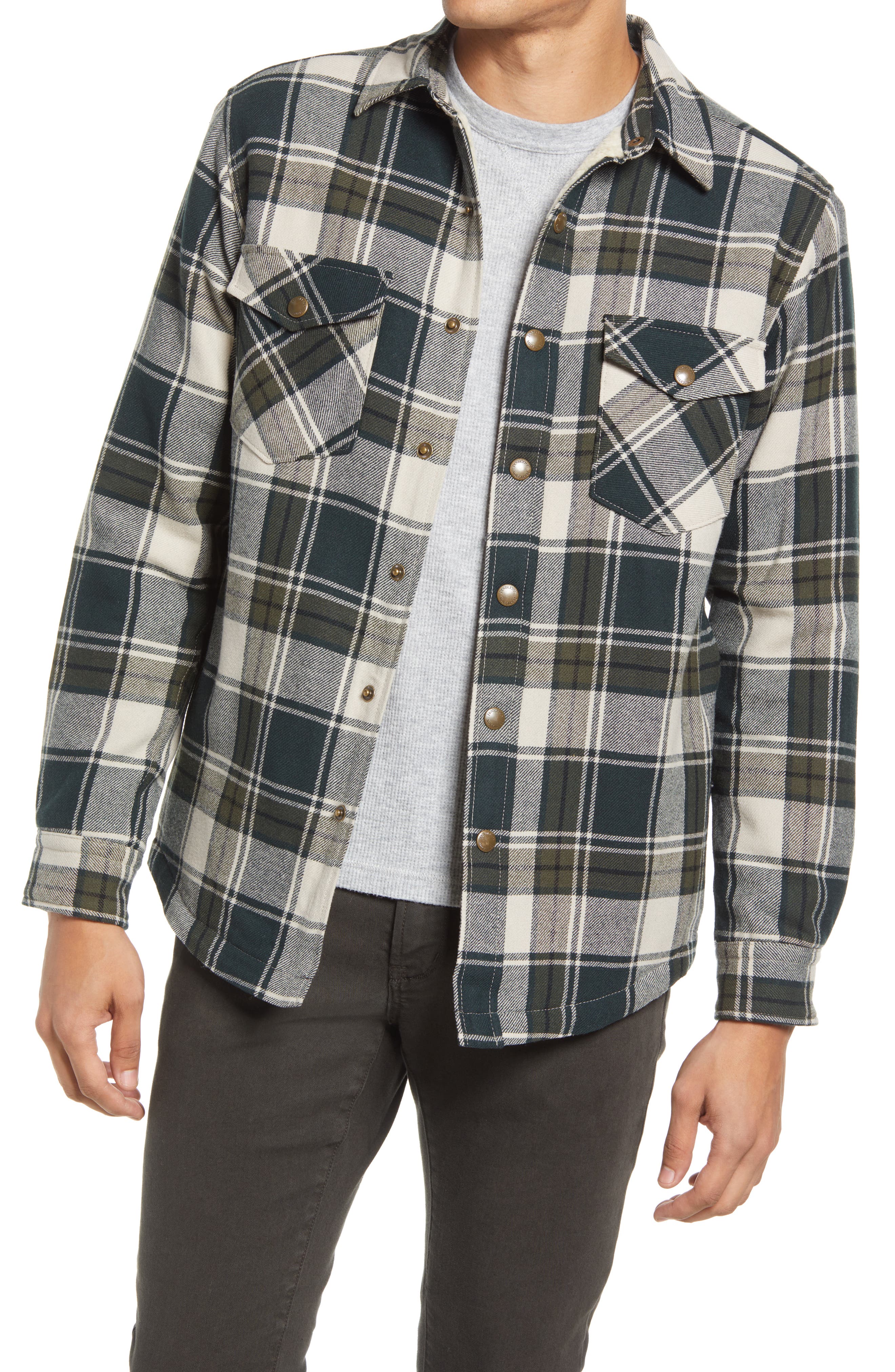 wool lined shirt jacket