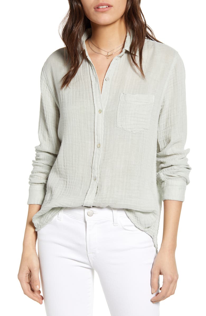 RAILS Ellis Cotton Shirt, Main, color, MEADOW