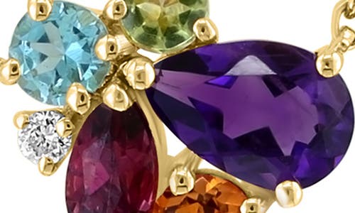 Shop Effy 14k Gold Diamond & Amethyst Pendant Necklace In Gold/multi