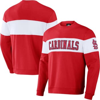 Darius Rucker Collection by Fanatics Men's Darius Rucker Collection by  Fanatics Red St. Louis Cardinals Stripe Pullover Sweatshirt