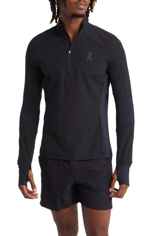 On Trail Breaker Water Repellent Half Zip Running Top in Black at Nordstrom, Size Small