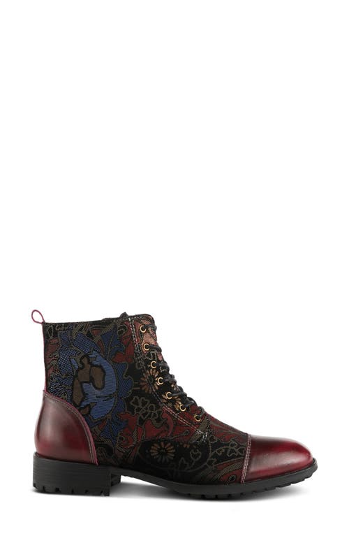L'artiste By Spring Step Elton Bootie In Cabernet Multi