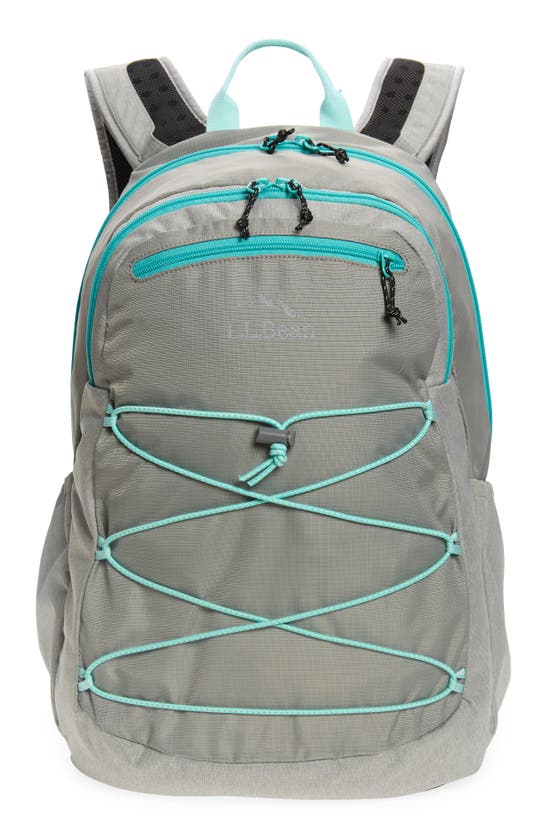 L.l.bean Comfort Carry Laptop 30l Backpack In Mineral Gray/fresh Mint