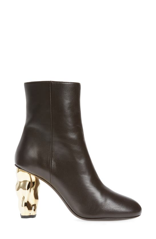 Shop Frame Le Luz Bootie In Chocolate