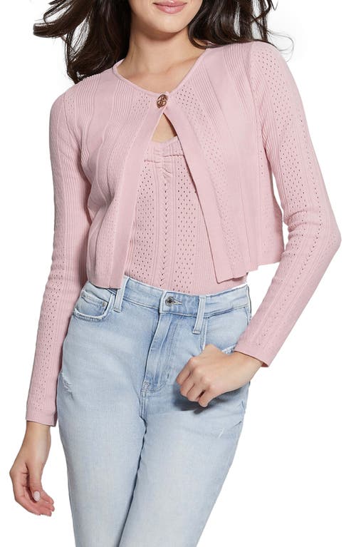 GUESS Cecilia Cotton Blend Pointelle Cardigan at Nordstrom,