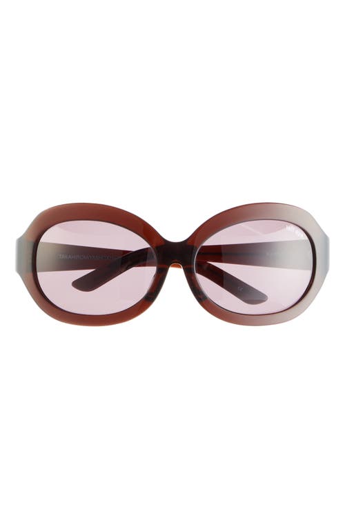 TAKAHIROMIYASHITA TheSoloist. Keith 1 67mm Oversize Round Sunglasses in Brown at Nordstrom