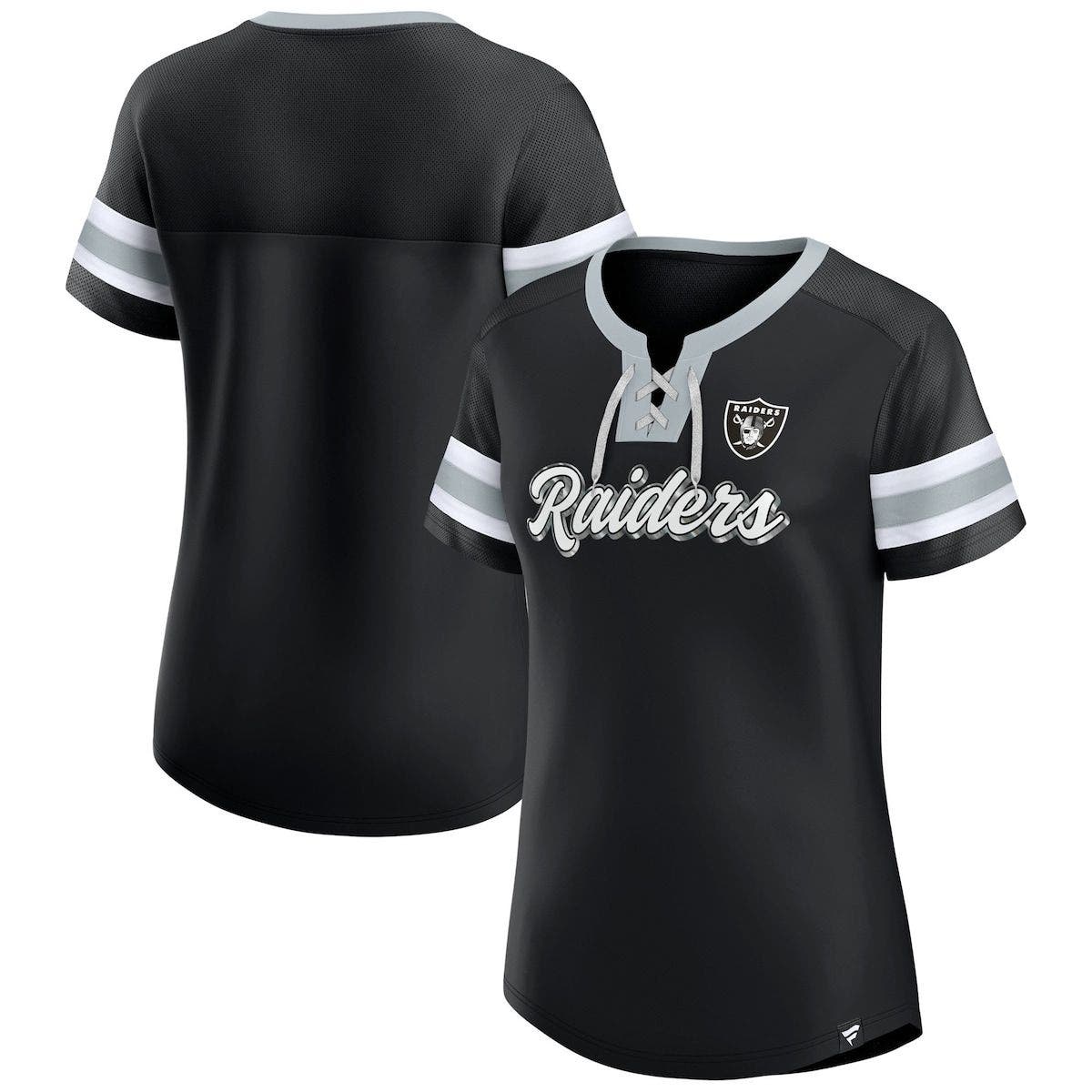 raiders lace up shirt