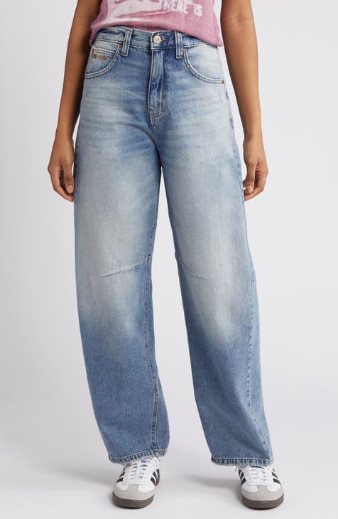 BDG urban outfitters high rise baggy medium wash jeans – isotropic