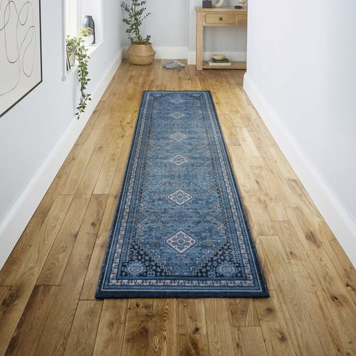 Jonathan Y Dalyan Geometric Medallions Machine-washable Area Rug In Blue/gray