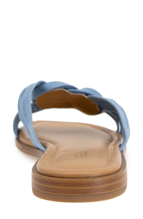 Shop Kensie Raine Knotted Slide Sandal In Denim