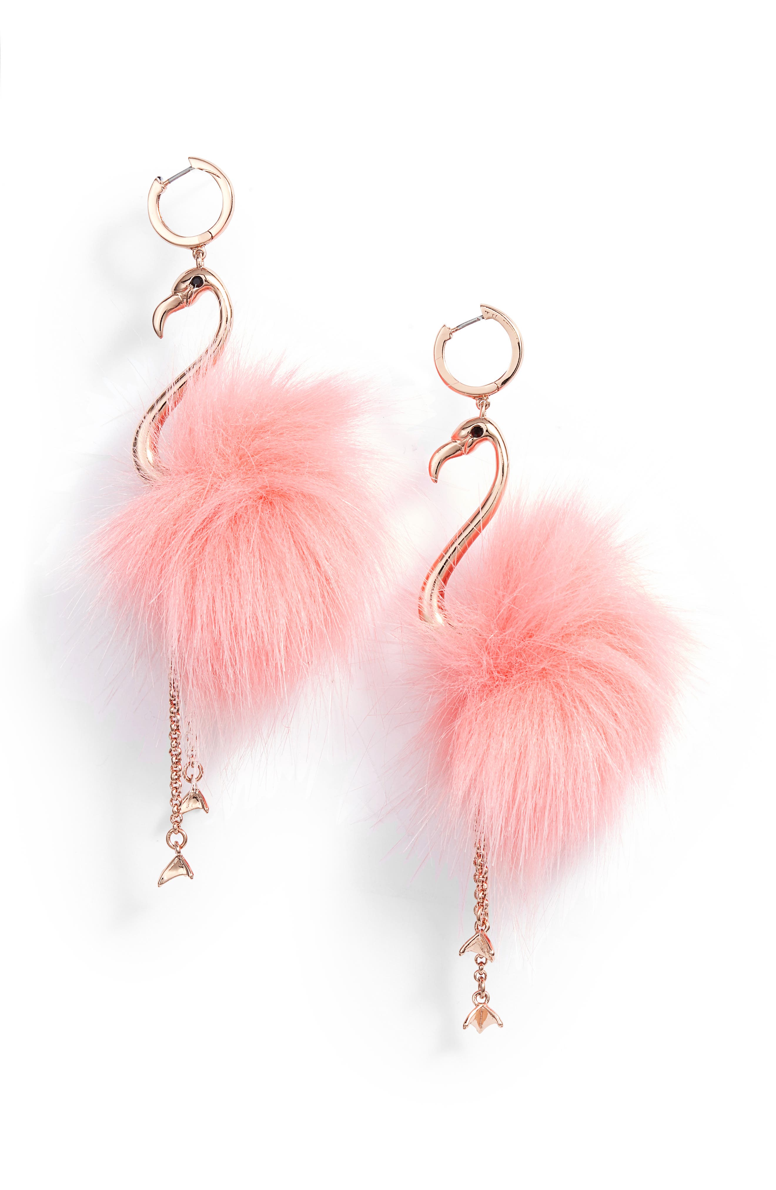 kate spade new york by the pool flamingo drop earrings Nordstrom