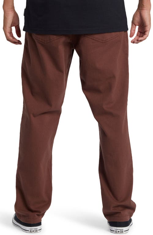 Quiksilver Dna Beach Cotton Twill Pants In Brown Stone