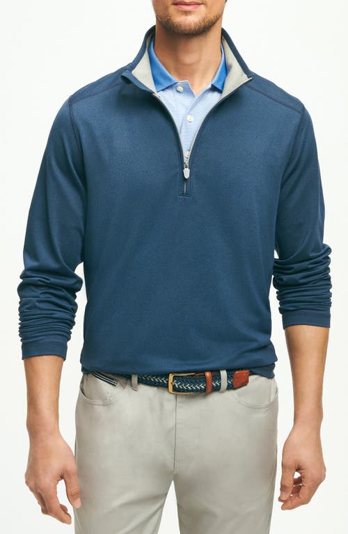 Brooks Brothers Half Zip Golf Pullover Navy Heather at Nordstrom,